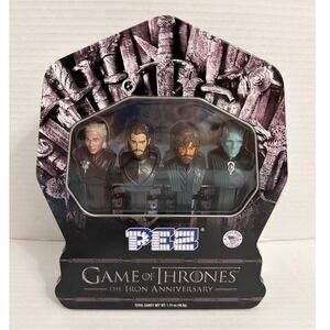 NEW PEZ Game of Thrones Iron Anniversary Collector Tin Box Jon Snow Daenerys